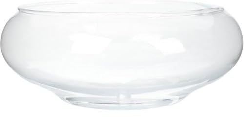 Cunlvyyds Lotus Bowl Pflanzer, 6 Zoll runde Lotusblumenschale, klare Wasserlilie, dekoratives Glas für Blumen Sukkulente hydroponische Pflanzenfische Wohnkultur