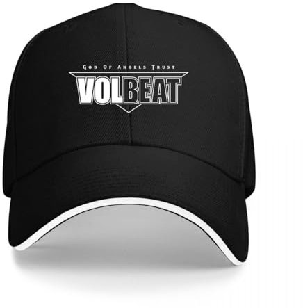Kunbeqas Unisex Baseball Cap Volbeat Goat Sommer Baumwolle Golf Cap Herren Verstellbare Baseballmützen Schwarz, Schwarz , Einheitsgröße