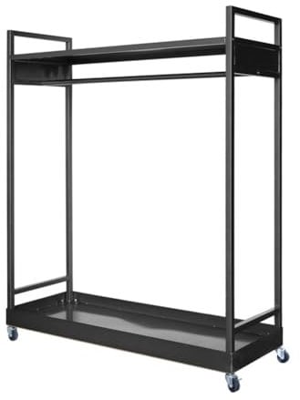GRRICEPL Sample Carpets Display Rack, Curtain Fabric Sofa Towel Sample Display Stand, Equipped with Four Universal Pulleys for Easy Mobility(Black,100x40x140 cm)