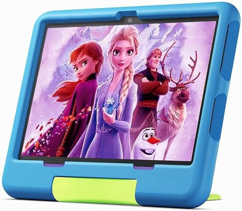 Tablet 10 Pulgadas, Octa Core Tablet Niños 12GB RAM+256GB ROM Android 13 GMS Certified, Control Parental, Pantalla IPS HD,5MP,WiFi, Tablets Educativo con Funda protectora de silicona para niños (Azul)