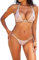 Generisch Lingerie Robe Femme Hot Transparent Micro Tanga Bikini Triangle Maillots de Bain Mariage Lingerie Ensemble, Blanc., taille unique