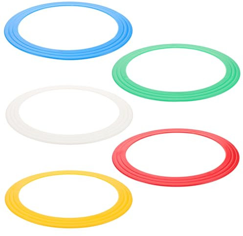 KONTONTY 5-teilige Jonglierringe: Akrobatische Zirkus-handringe Für Aufführungen, Leichtes, Tragbares Jonglierzubehör Für Zirkusnummern, Freizeit