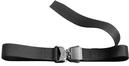 Vestamore Verstellbarer Nylon-Webgürtel mit Schnellverschluss-Metallschnalle, stabiler Stoffgürtel für Outdoor-Training, Freizeit und Alltag, Schwarz