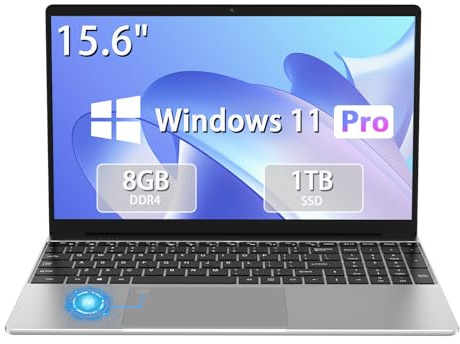 Breloom Computer portatile Windows 11 da 15,6, 8 GB di RAM, SSD da 1 TB, processore Celeron N5095 per computer portatile, display IPS 1920 x 1080, Wi-Fi 5, BT4.2, Numpad, per aziende (N5095, 8 GB + 1