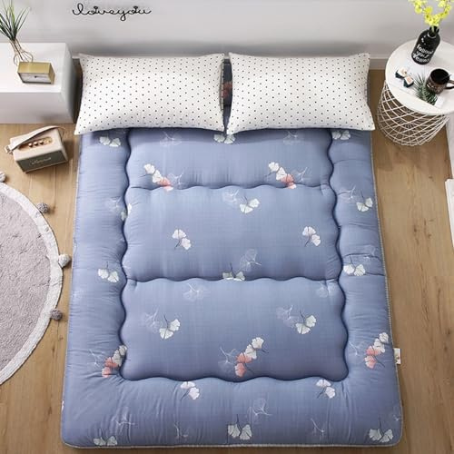 hxoity Tatami Schlafmatte Dicke 10 cm Japanische Futon -Matratze Bodenbettkissen 4 Jahreszeiten Atmungsaktive Matte Weich Nicht Schlupfig Schlafsaalfaltfuton -Matratze