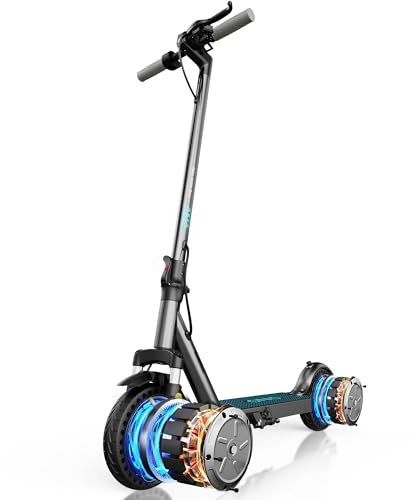 QNQ E Scooter, Elektroroller für Erwachsene, 8,5 Zoll, 20-35 km Reichweite, 10,4AH Batterie, Faltbarer e Roller, APP-Steuerung, Doppelbremse, Doppelstoßdämpfer, Max 120kg