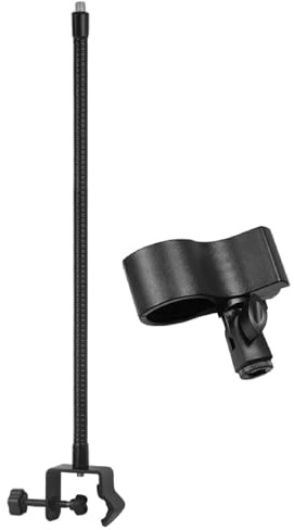 Flexible 12Inch Adjustable Mic Stand Arm Super Clamp for Microphones Telescopes Blow Dryers Handheld Fan Holder Clamp