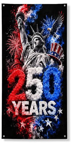 Patriotische Feier, Türabdeckung, Banner, dekorativ, Vintage-Amerika-Flagge, Statue, Design, Haustürdekoration, Innen- und Außenbereich, Unabhängigkeitstag, Festivalzubehör, 91,4 x 183,9 cm