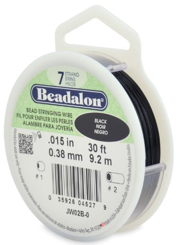 Black Stringing Wire 7-Strand .015(.38mm) Diameter 30ft/Pkg JW02-B-0