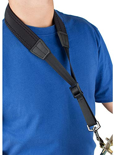 Protec N310M 22 inch Padded Neoprene Saxophone Neck Strap with Metal Snap - Black