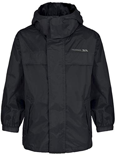 Trespass Boys Waterproof Jacket Windproof Hood School Casual Coat Packa