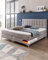 WELCON boxspringbettenshop24.de - Rockstar Boxspringbett 140x200 Härtegrad 1 2 3 4 und 5 lieferbar, in grau über 1000 Federn in der Matratze inkl. Topper - Premium Bett für Privat und Hotel