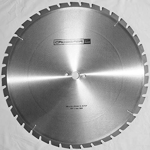 CROSSFER Lame de scie circulaire à bois 600x30 mm pour construction résistant aux ongles 42 Dents pour bois de chauffage FABRIQUÉ EN ALLEMAGNE
