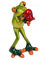 Decorative Figurine in Love Frog with Heart Green Height 14 cm Width 7 cm Poly Formano