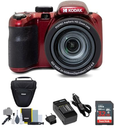 Kodak Pixpro AZ425 Astro Zoom 42x 20MP 42x Rouge 4 Pièces