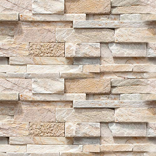 murando - Papier peint adhésif 10 m - papier peint 3D - Sticker mural - placage décoratif - revêtement mural - feuille -Pierre f-A-0691-an-a