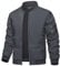 TACVASEN Blouson Baseball Homme Veste Bomber Jacket Vestes Léger Respirante pour Hommes Veste Baseball Sport Casual Coupe-Vent avec Poches Gris