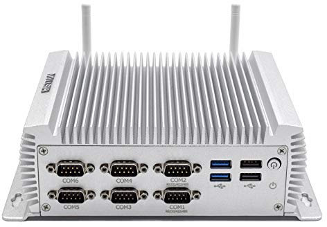 HISTTON Fanless Mini PC, Industrial PC Intel Core i7-4500U, 8GB RAM 128GB SSD 1TB HDD, 4 RS232 COM+2 RS232/485 COM, 2 LAN, HDMI, VGA, WiFi, Mini Desktop PC Windows 10 Pro