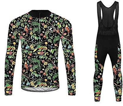 UGLY FROG Ropa Ciclismo Hombre De Invierno con 20D Acolchado De Gel, Conjunto Culotte Traje Largo Ciclismo Calentita Cortavientos, Maillot Ciclismo + Pantalon/Parte Superior Separada