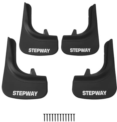 RE&AR Tuning Kompatibel mit Dacia Sandero Stepway 2012-2024 Auto Kotflügel Vorne Hinten Satz 4 Stück Schwarz