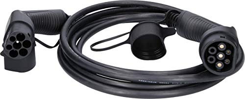 KS Tools 117.7150 Cavo di ricarica efuturo diritto, tipo 2 su connettore tipo 2, 1 fase, fino a 7,4 kW, 32 A, 230 V, modalità 3, 5 metri