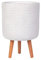 IDEALIST 27cm Large Indoor Plant Pot for Trees | Honeycomb White Reinforced Stone Planter with Legs | Flower Pot Cover D27 H47 cm, 17 litres