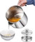Fetttrennkanne Edelstahl Fettkanne Fettabscheider für soßen 1300ml Mehrzweck Verwendung Fetttrenner mit Abnehmbarem Staubdichtem Deckel und Sieb