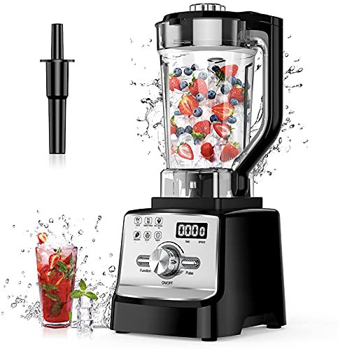 Blender 2200W , Mixeur avec 5 Programmes Prédéfinis, 8 Vitesses Réglables, Système Smart Lock, Minuteur, Blender Smoothie Capacité totale de 2 L, Mixeur Puissant Multifonction Nettoyage facile