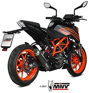Mivv SPLIP-ON GPpro - Pot d’échappement compatible pour KTM 125 Duke à partir de 2021, Euro 5, carbone