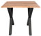SAM Esstisch 80 x 80 cm Enrico, Eiche Rustik, massiv + geölt, Baumkantentisch mit schwarzem X-Gestell aus Metall, pflegeleichter Esszimmertisch, Tisch aus Eichenholz, 26mm Platte