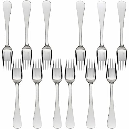 Posate Acciaio Inox 12 persone, Forchette Acciaio Inox per Riso. Originale 6 Forchette Acciaio usato in Ristoranti - Forchette da Tavola - 20 cm Forchette Acciaio Inox 12 Persone