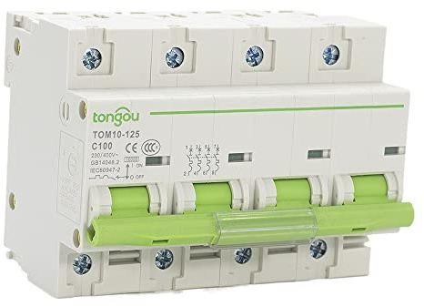 Magnetotermico 108 mm 4 polo 8 0A 100A 125A MCB 10KA Elevata capacità di rottura Curve C Interruttore automatico in miniatura Salvavita Riarmo Automatico ( Poles Number : 4 , Rated Current : 80A )