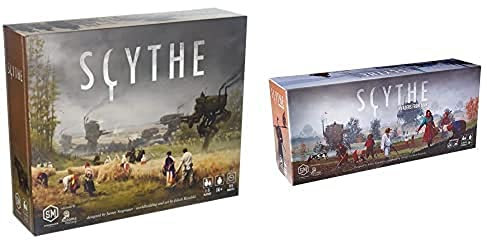 Bundle of Stonemaier Games | Scythe + Scythe Expansion: Invaders from Afar | Board Game | Ages 14+ | 1-7 Players | 90-115 Minutes Playing Time