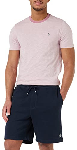 ORIGINAL PENGUIN Men's Sticker Pete Fleece Casual Shorts, Dark Sapphire, S UK