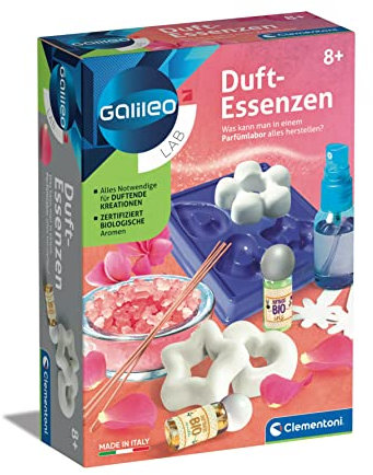 Clementoni Galileo Lab Duft-Essenzen - spannender Experimentierkasten für Zuhause mit wunderbar riechenden Düften & Parfüms - Spielzeug für Kinder ab 8 Jahren 59265