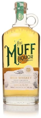 The Muff Liquor Irish Whiskey, 70cl – 43% ABV | Premium Blend of Irish Malt & Grain Whiskeys with Peat-Smoked Notes | From Muff, Co. Donegal | Award-Winning – Hints of Orange Peel, Caramel & Oak