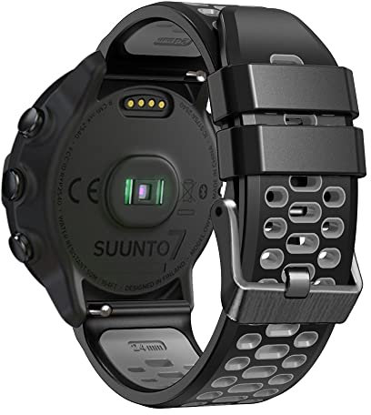 Feysentoe Cinturino di Ricambio per Suunto 9/7/9 Baro/D5 (Nero, Grigio)