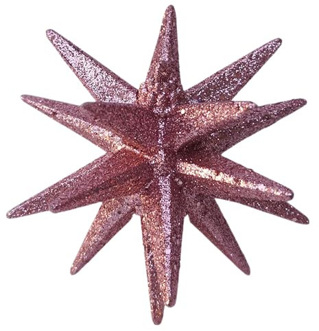 Stern rosa pink Star Plastik Weihnachtsbaumkugel Christbaumschmuck Weihnachten