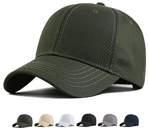 MUNULA Übergroße Baseballkappe, XXL, großer Kopf, Hüte für Herren, großer Kopf, Hut, verstellbar, 59,9 cm - 68,1 cm, Grün (Army Green), XXL/3XL