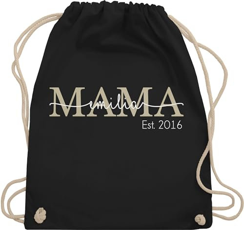 Turnbeutel Rucksack - Mutti Mama Mom Geschenk zum Muttertag - Unisize - Schwarz - personalisierter geschenke für mütter mutter beutel mutterzagsgeschenke est taschen muttertasgsgeschenke name