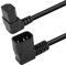 GELRHONR 1.6Ft 90 Degrees IEC320 C14 to Up Angle C13 PDU Power Supply Extension Cord,Right Angle C14 Male to C13 Female Power Cable for Computers,Monitor and Scanner (Right C14 to Up C13)