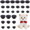 PH PandaHall 150 Stück Sicherheits Nasen Cabochons, 6 Größen Tier Sicherheitsnasen Kunststoff Hundenasen Flatback Tier-Bastelnase für Amigurumi Marionette Häkeln und Kuscheltiere Basteln
