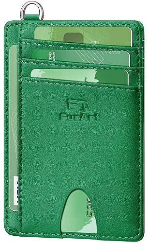FurArt Porta Carte di Credito, Protezione RFID Portafoglio porta tessere Sottile, Slim Porta Carte Credito Da Uomo e Donna