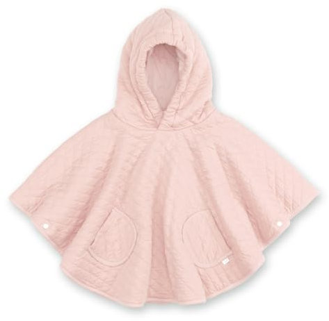 Bemini - Poncho de voyage 9-36m - Pady quilted + jersey - (Rose blush)