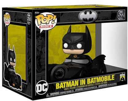 Funko Pop! Rides Deluxe: BM 85th - Batman With Batmobi - Batman 1989 - Figura in Vinile da Collezione - Idea Regalo - Merchandising Ufficiale - Giocattoli per Bambini e Adulti - Movies Fans