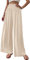 Cicy Bell Damen Hosen Gerade Locker Elastische Weite Beinhose Taille Palazzo Hose Mit Taschen Aprikosen S