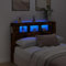 vidaXL Tête de Lit à LED, Tête de Cadre de Lit, Accessoire de Lit Double, Meuble de Chambre à Coucher Maison Intérieur, Chêne Fumé 140x18,5x103,5cm Bois d'Ingénierie