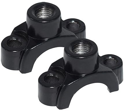 Motorbike Side Mirrors 2x 22mm 7/8 Motorcycle Mirror Mount Holders Bracket Clamp For Motorbike Handlebar Moped Dirt Pit Bike ATV Quad 4 Wheeler M10