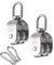 M20 Umlenkrollen für Seile, Doppel Flaschenzug, Edelstahl 304, Seilrolle Fitness, Riemenscheibe, Seilrollen, Pulley, Riemenscheiben Abzieher, für Seile von Seilhebern, Schiffen, Yacht, 2 Stück