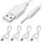 Xiatiaosann USB to DC 2.5mm Replacment Charging Cable, USB A Female to DC 2.5mm/18mm Fast Charger Adapter Cord for Massager (This is NOT Barrel Jack) (4 Pack, 30cm/11.8inch)